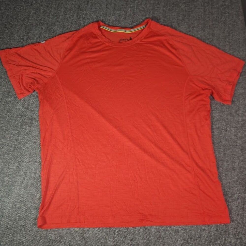 SmartWool Active Mens XL Merino Wool Blend Short Sleeve Base Layer Red Shirt